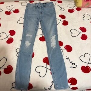 Hollister Light Blue Ripped Skinny Jeans